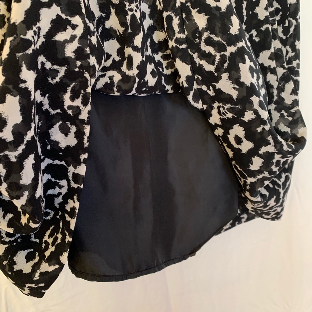 Mexx black and off-white abstract patterned skirt, size EU 42 - Picture 5 of 8